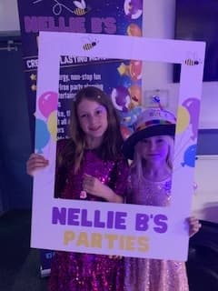 Children celebrating at a Nellie B's party